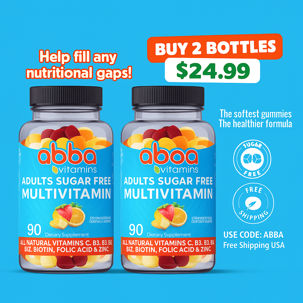 Sugar Free Multivitamins Adults Free Shipping use Code ABBA