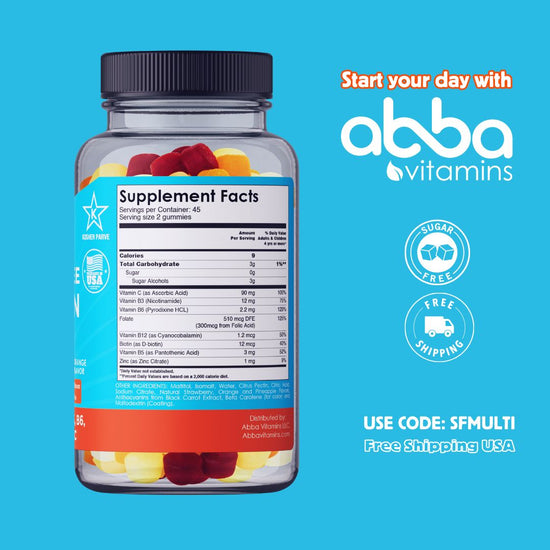 Thanksgiving Special Sugar Free Multivitamins Adults Free Shipping use Code ABBA
