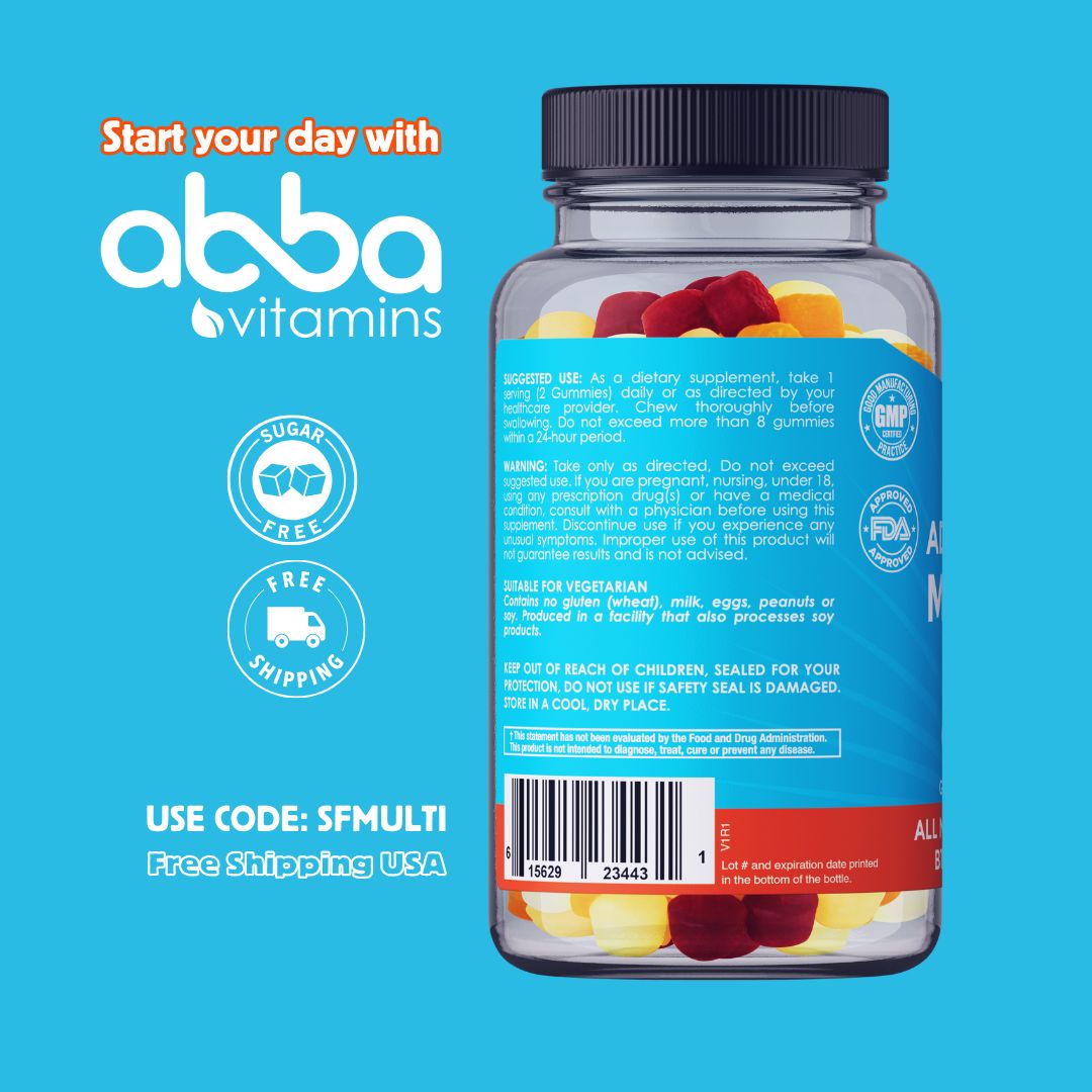 Thanksgiving Special Sugar Free Multivitamins Adults Free Shipping use Code ABBA