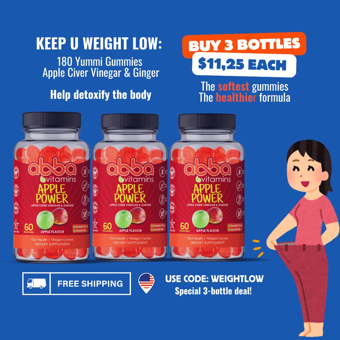 3 Apple Cider Vinegar includes Free Shipping use Code WEIGHTLOW