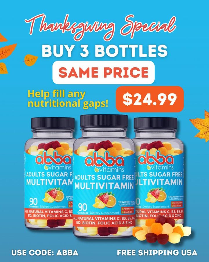 Thanksgiving Special Sugar Free Multivitamins Adults Free Shipping use Code ABBA